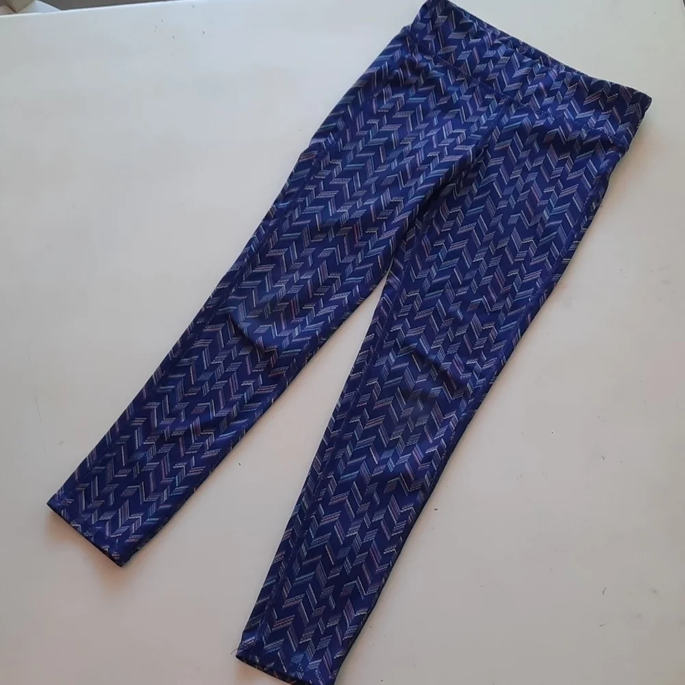 Old Navy Active purple patterned athletic full length leggings size medium 8